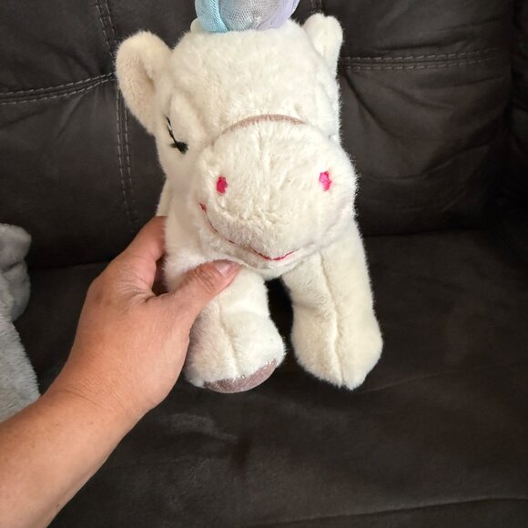 Plush Unicorn Backpack With Rainbow Mane & Glittery Wings For Kids - Picture 3 of 6